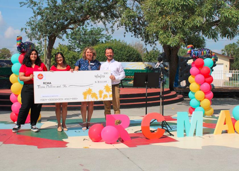 Lipman Family Farms presents a check for $3 million to the Redlands Christian Migrant Association’s Immokalee Community Academy.