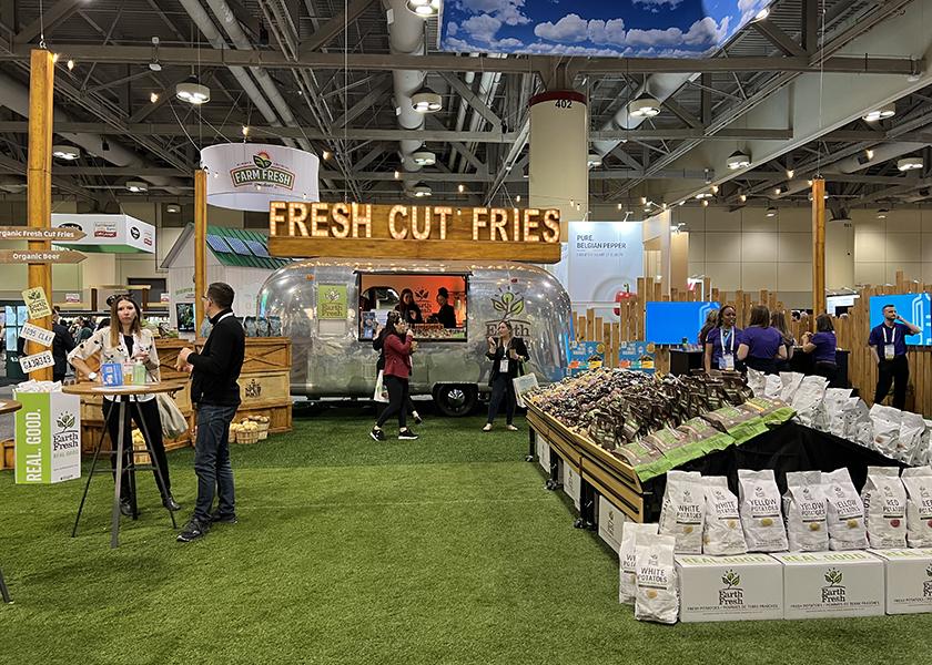 The EarthFresh booth featured its popular fresh cut fries food truck at 2023 CPMA.