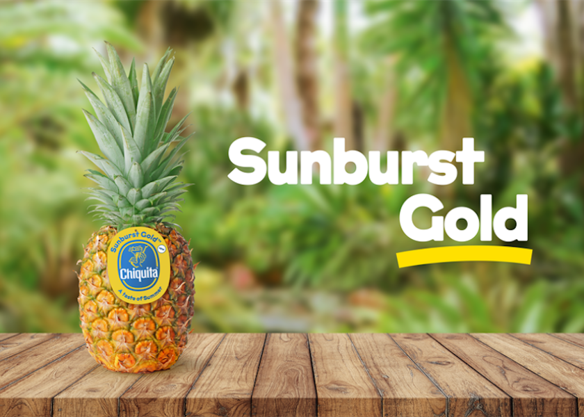Chiquita has introduced the Sunburst Gold pineapple