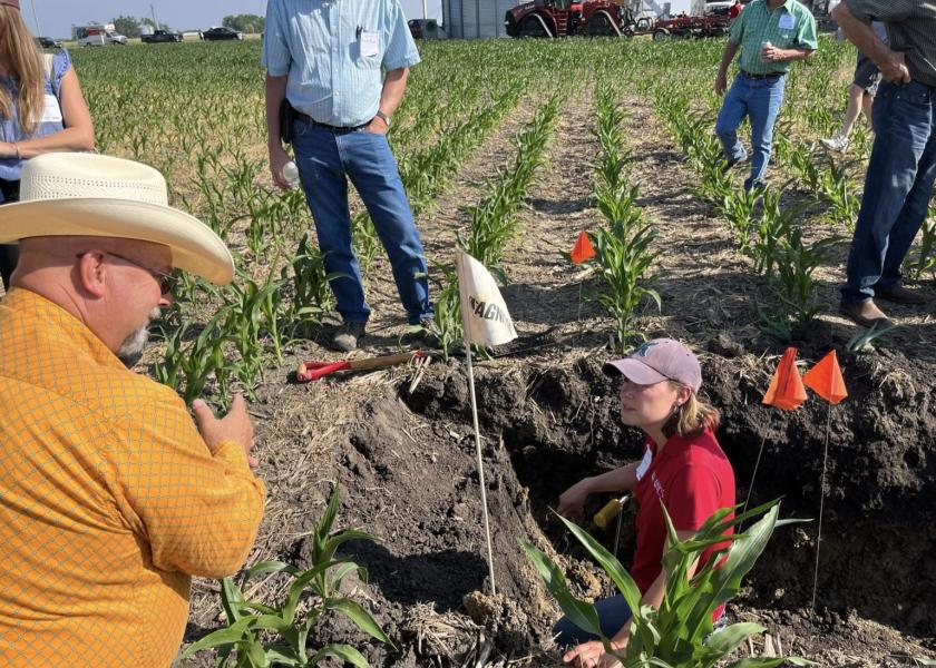 Dry conditions in some parts of the Midwest are putting a strain on yield potential early this season. But some stands are thriving. Practices such as continuous covers and no-till are making the difference, says Jimmy Emmons, the author, far left.