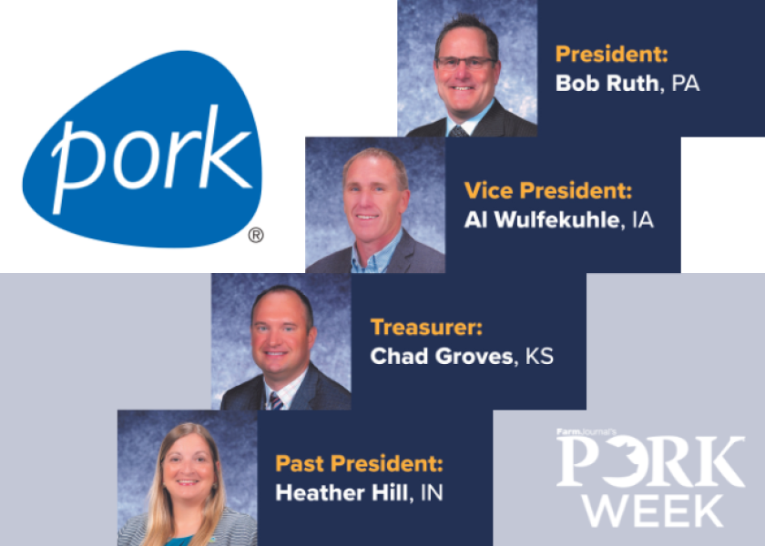 Here's a look at the National Pork Board's four newly elected officers for the 2023-2024 term, who will represent the 60,000 U.S. pig farmers who pay into the Pork Checkoff.