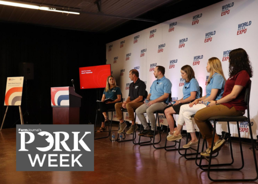 A policy panel at World Pork Expo, moderated by Editor Jennifer Shike, was held to discuss the importance of protecting producers' livelihoods and maintaining pork production as a vital component of the U.S. economy.