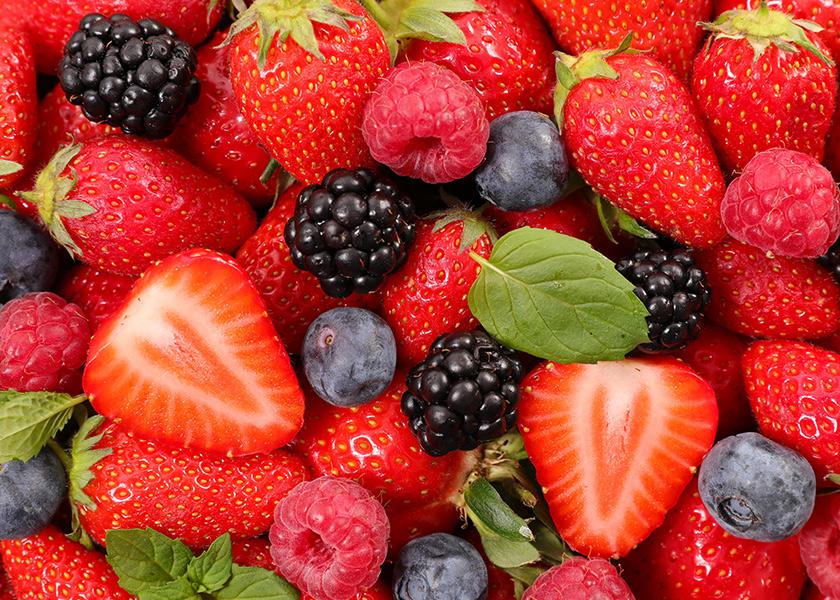 Berries remain popular items in the organic category.