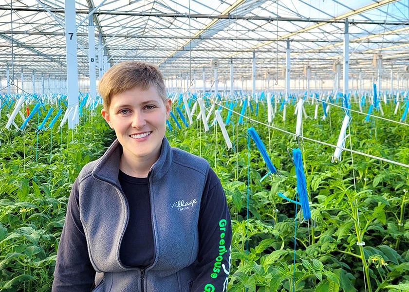 Village Farms is growing over a million pounds of fresh produce a year in the inhospitable Big Bend region of Texas thanks to innovative, greenhouse growing methods and knowledgeable farmers like Abby Lange. 
