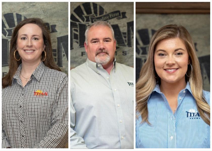 Peach and vegetable grower-shipper Titan Farms has promoted Taylor Livingston to director or fresh packing operations and Jessica Williams as sales manager. 