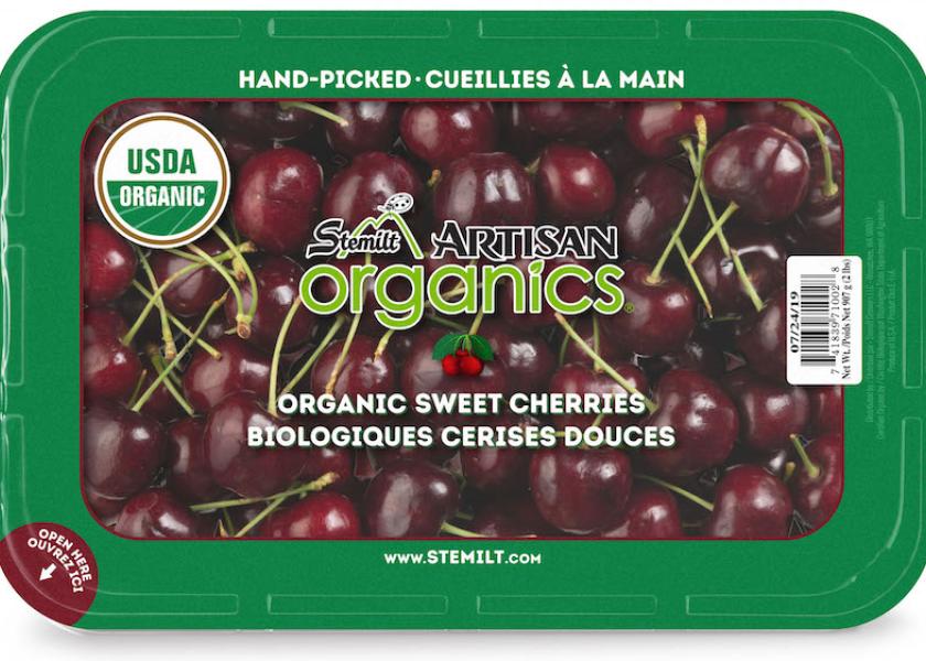 Stemilt’s Artisan Organics cherries can spur impulse sales, the marketer says.
