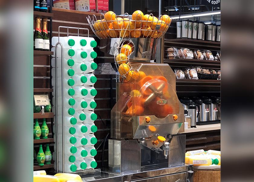 Whole foods outlet orange juice machine