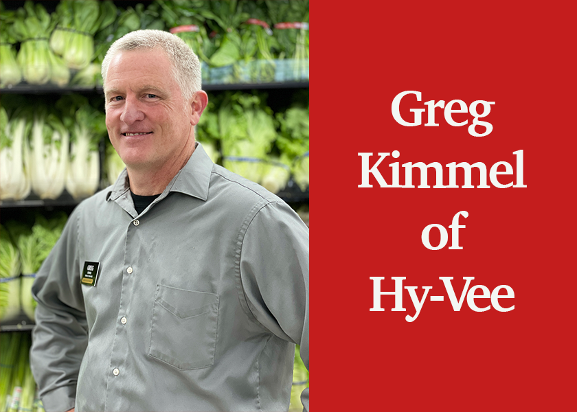 Greg Kimmel of Hy-Vee is one of 15 recipients of the national 2023 Retail Produce Manager Award, a program of International Fresh Produce Association, sponsored by Dole Food Co.