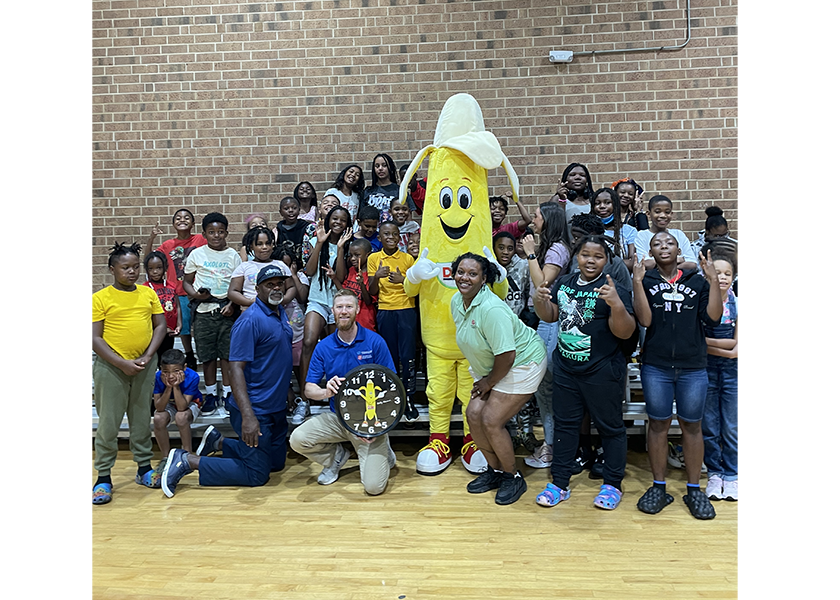 The Dole Food Co. held a health back-to-school rally featuring mascot Bobby Banana at the Oak Forest campus of the Boys & Girls Clubs of Greater Charlotte (N.C.) on Aug. 4.