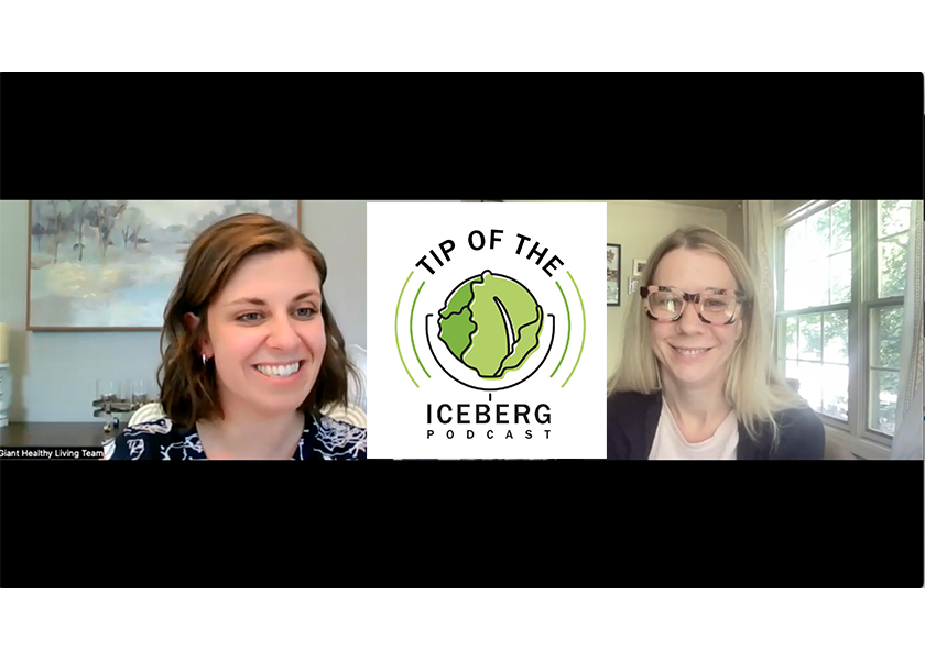 Giant Food's Emily Massi and The Packer and PMG's Amy Sowder talk on "Tip of the Iceberg Podcast."