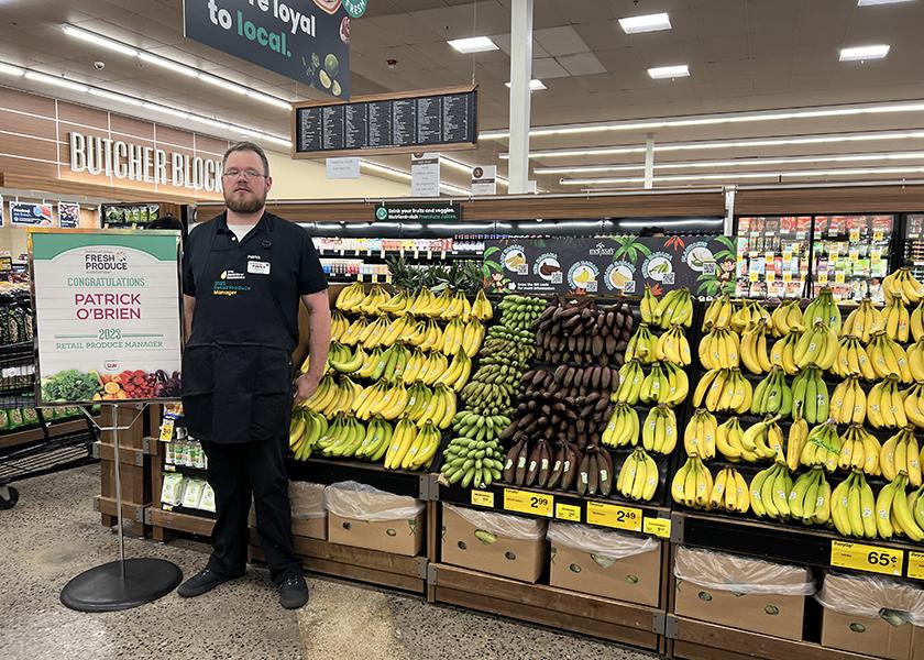 Patrick O'Brien, produce manager of a Safeway store near the University of Denver, was recently honored with the International Fresh Produce Association’s 2023 Retail Produce Manager Award.