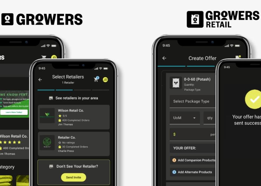 Growers Double-Pronged App Approach: One Farmer Facing, One Ag Retail Facing