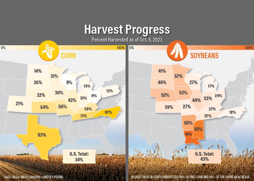 Harvest Update: Overall Soybean Progress Nears Halfway Point