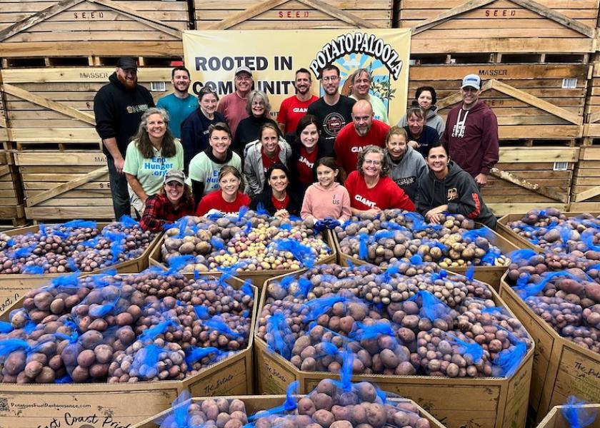 In an effort to provide food for the local community, 30 volunteers gathered and packed (or gleaned) 14,400 pounds of potatoes (18 bins) — the equivalent of 43,000 servings, according to a news release.