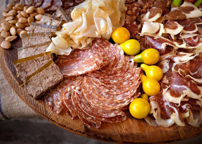 Set the tone by using cold cuts or cured meats as the centerpiece of your board.