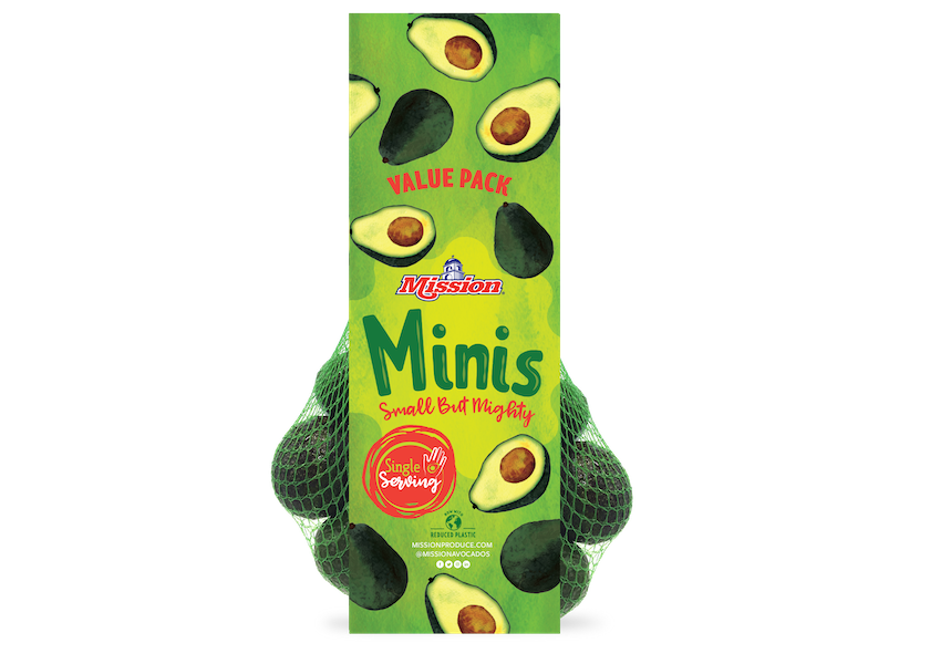 Mission Produce is promoting its Mission Minis bagged avocados this year.