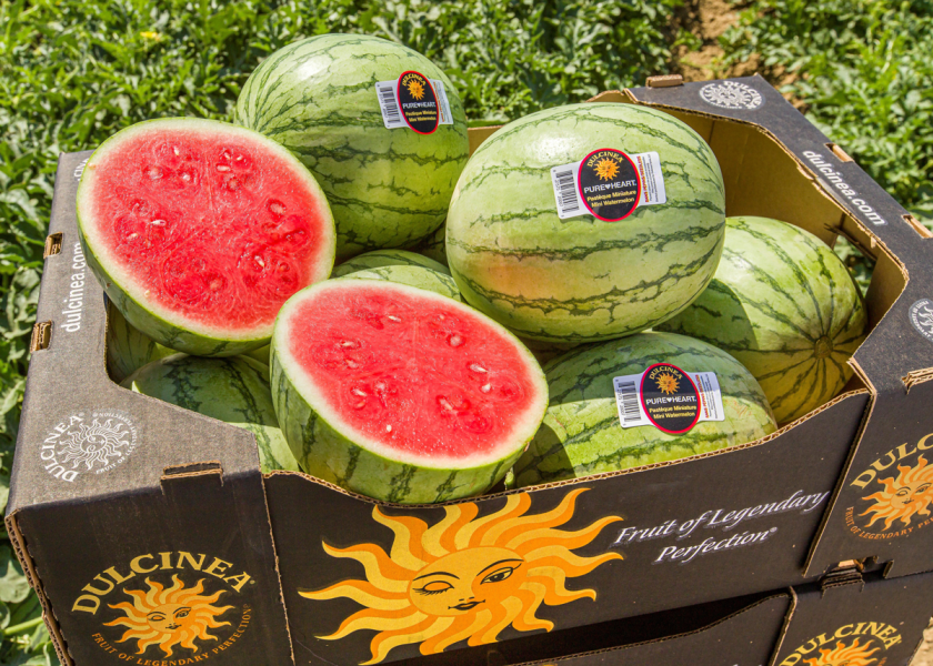Pacific Trellis/Dulcinea Farms said Guatemalan exports of its mini watermelon from January through April will help supply the product 52 weeks a year.