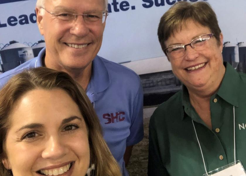 If you, too, need a little reminder about the good, go read about Paul Sundberg. (l to r): PORK Editor Jennifer Shike, Paul Sundberg and Barb Determan.