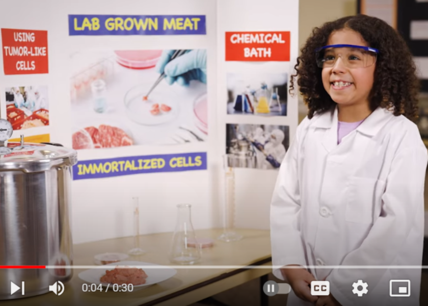 New TV ad discusses the process behind making lab-grown meat.