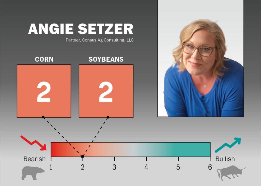 Angie Setzer says, "With their new trade agreement with Brazil, China is likely to import less corn from the U.S. in 2023.”