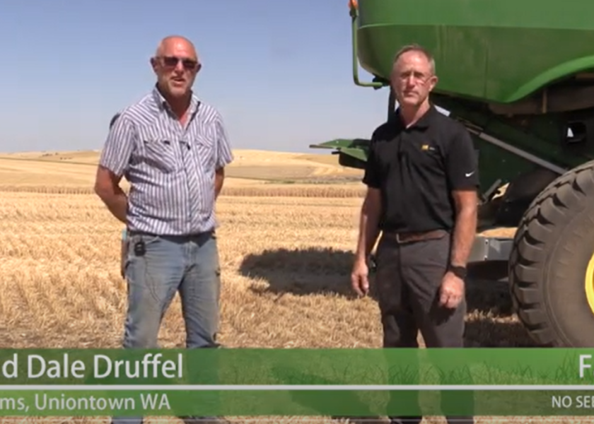 Dale (left) and Nick Druffel are in their second year of using seed impact mill technology to address tough weeds.