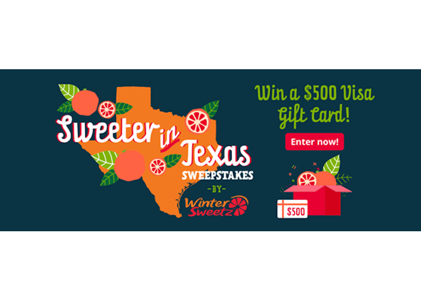 Winter Sweetz, a Texas-based grapefruit brand, says the promotion will educate consumers on the state's red grapefruit season, while aiming to drive online sales and inspire increased consumption during peak production time.