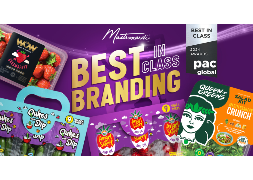 The PAC Global Awards recognized Mastronardi Produce's Queen of Greens lettuce brand, Sunset Angel Sweet & Dip and Qukes & Dip Club Packs, and Sunset Wow Berries for its creative packaging.