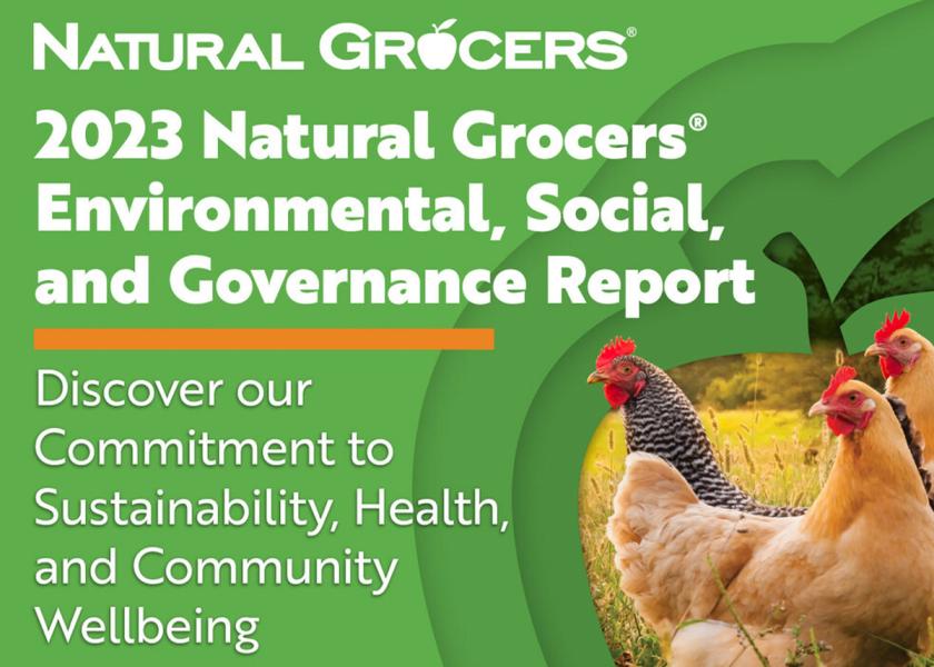 "This year’s ESG Report showcases our rigorous product standards and our continued commitment to practices and products that support environmental and human health," says Kemper Isely, executive co-president of Natural Grocers.