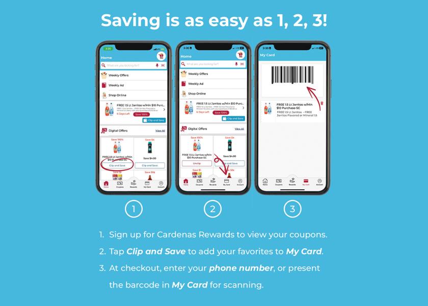 The Cardenas Rewards app offers access to savings and exclusive offers for loyal customers, says Heritage Grocers Group.