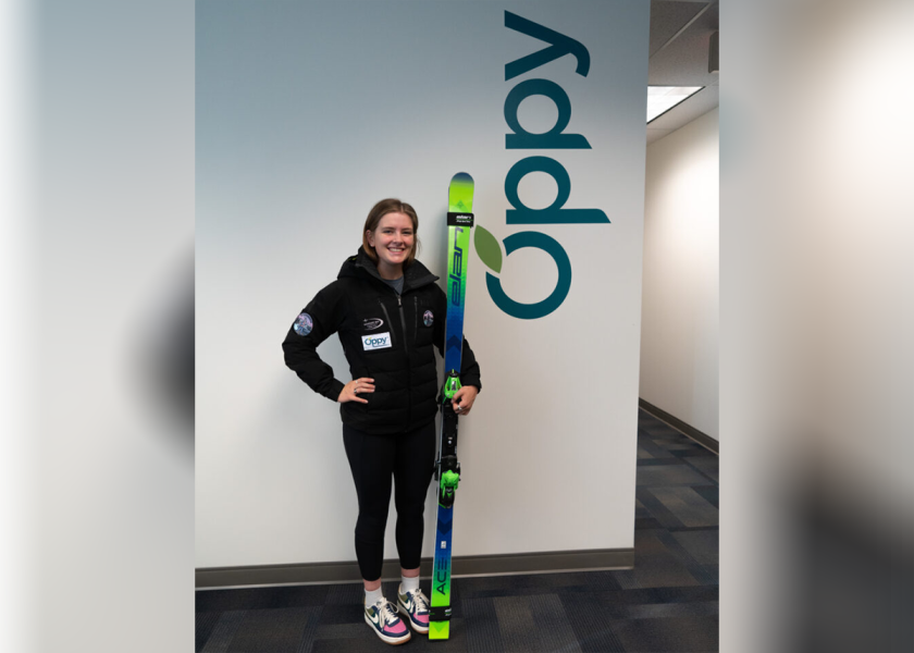 Emeline Bennett, a competitive ski-cross athlete, will share her journey to the World Juniors competition in May through Oppy's social media.