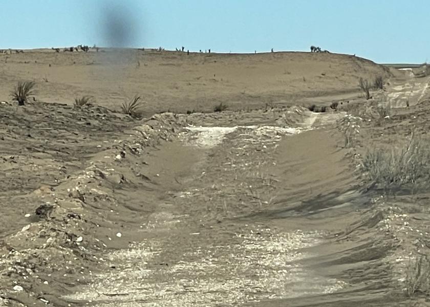 Blowing sand poses a threat to roads following the wildfires in the Panhandle region.