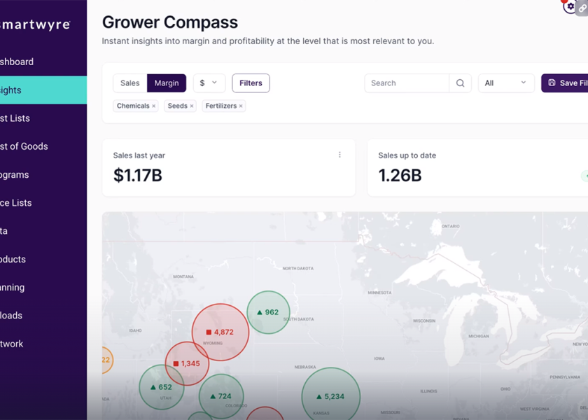 Grower Compass is a web interface that uses past data to help retailers better understand their customers and business opportunities.