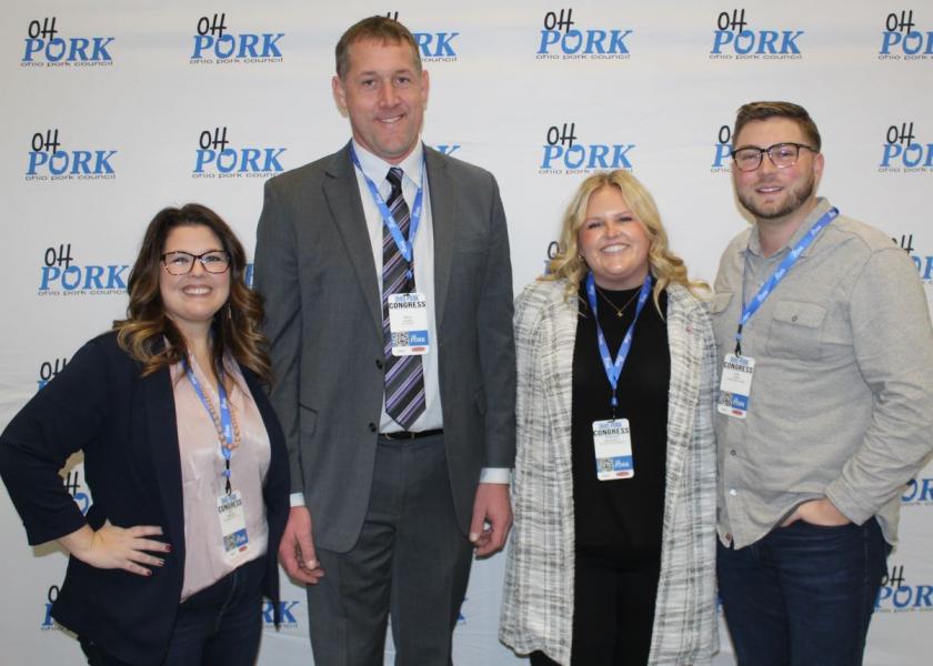 If you run into one of these Pork Leadership Institute Class of 2022 graduates at a conference, you're likely to see another close by. The bond this group formed is unshakeable. (l to r): Jill Brokaw, Nick Seger, Morgan Wonderly and Phil Hord.