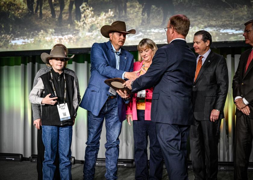 Blue Ranch, owned by Rex and Susan McCloy, receive the Texas Outstanding Rangeland Stewardship Award.