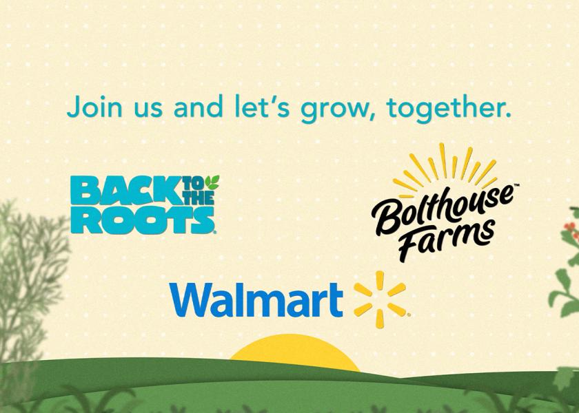 Back to the Roots, the organic gardening company known for its grow-your-own kits, has partnered with Bolthouse Farms and Walmart for a Seed to Sip campaign.