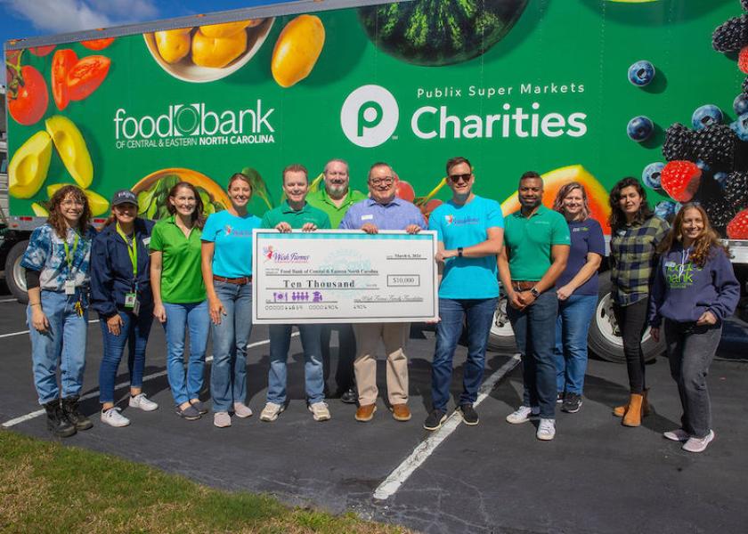 Wish Farms and Publix have combined to help a food bank in North Carolina.
