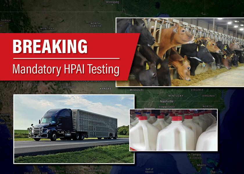 USDA is now ordering all dairy cattle must be tested prior to moving the animals across state lines as a way to help stop the spread of HPAI H5N1 impacting dairy herds across the country.