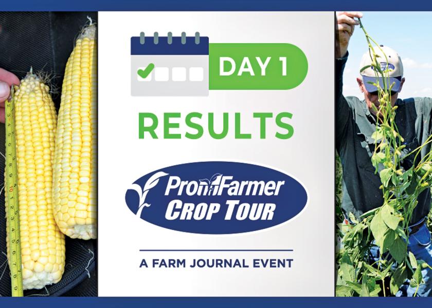 Results from South Dakota and Ohio for day 1 of the Pro Farmer Crop Tour