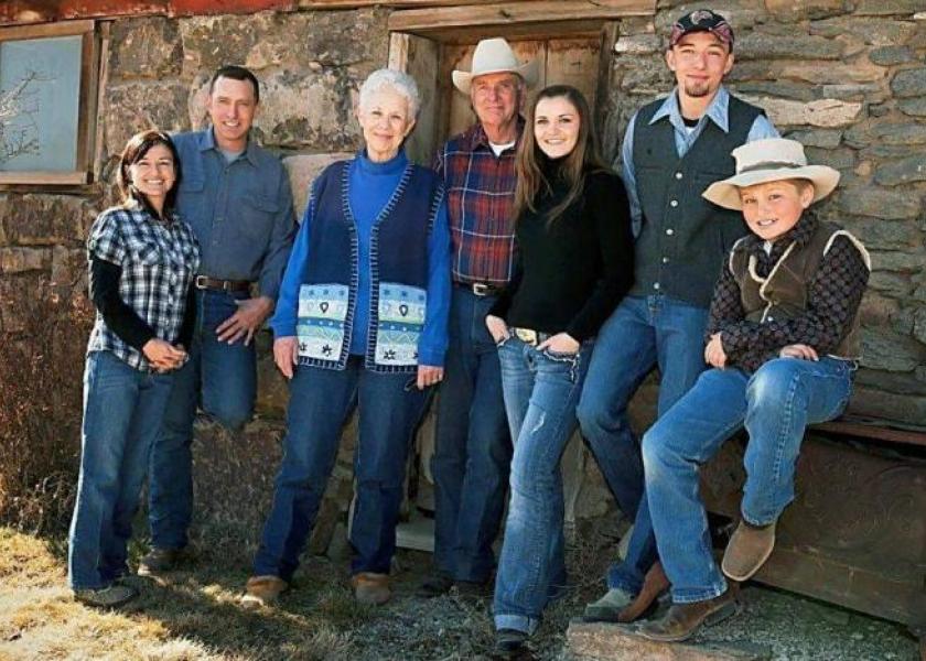 Activist groups have filed suit against the BLM in an effort to prevent Hammond Ranches,  Steven Hammond (second from left) and Dwight Hammond (fourth from left), from renewing their grazing permits.