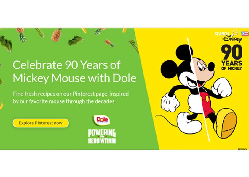 Mickey turns 90 ... with a little help from Dole