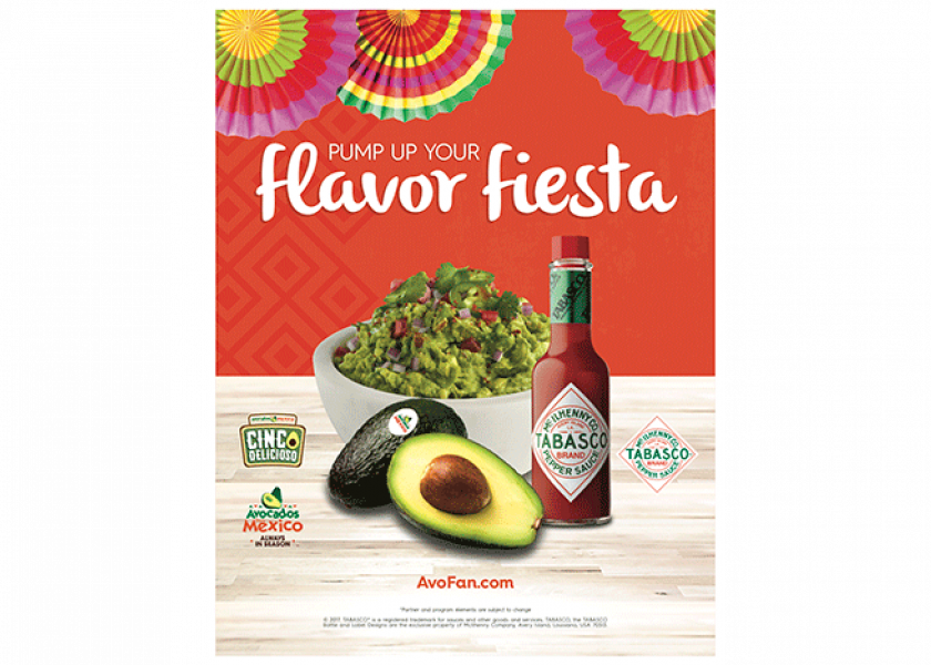 It's Cinco Delicioso time again as Cinco de Mayo nears. Avocados from Mexico is again partnering with Tabasco Sauce on promotions for the holiday.