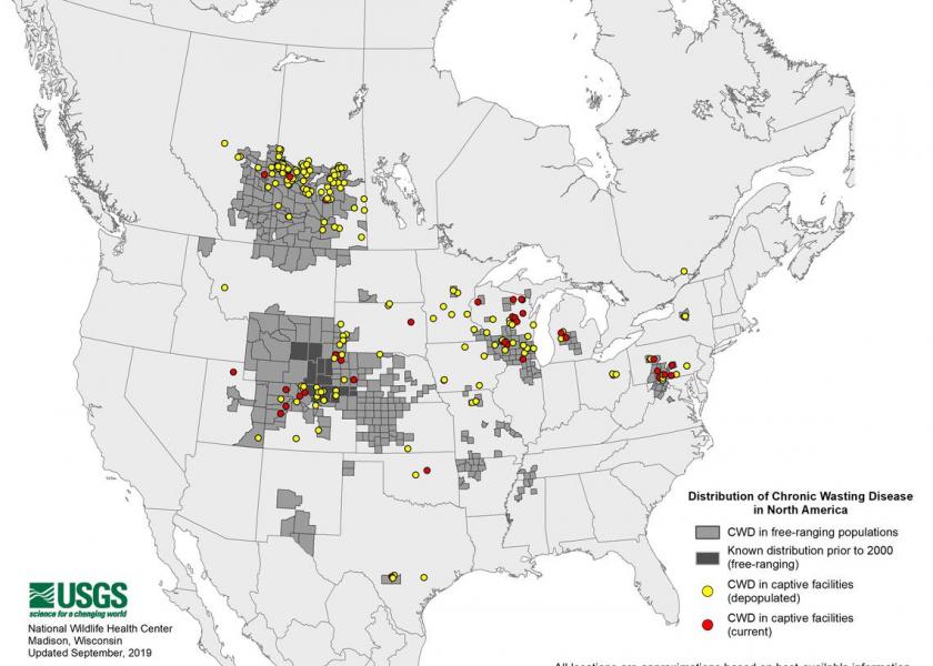 First identified in northern Colorado, CWD continues to spread in several U.S. states and in Canada. 

