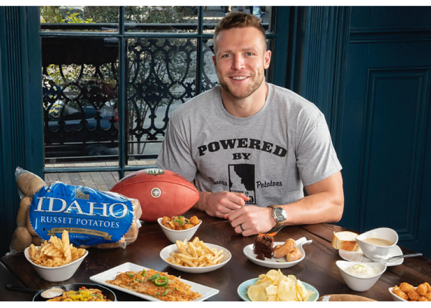 Taysom Hill, an Idaho native who played in a variety of positions for the New Orleans Saints, partnered with the Idaho Potato Commission in a 4-month social media campaign.