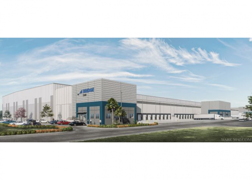 Artist rendering of planned Bridge Point Cold Logistics Center in South Florida