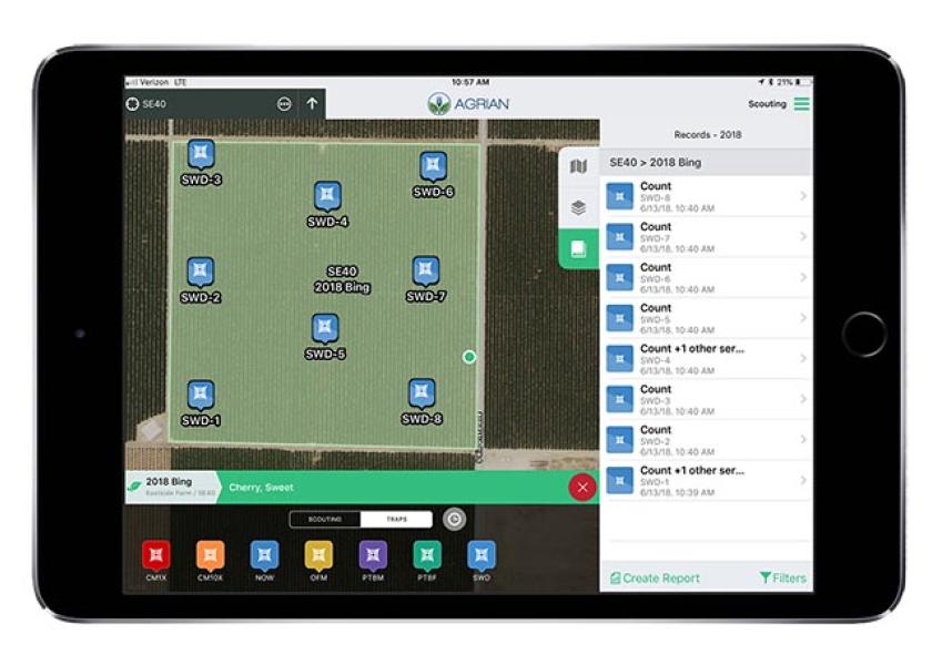 Agrian Advances Scouting App With Pest Trap Counting