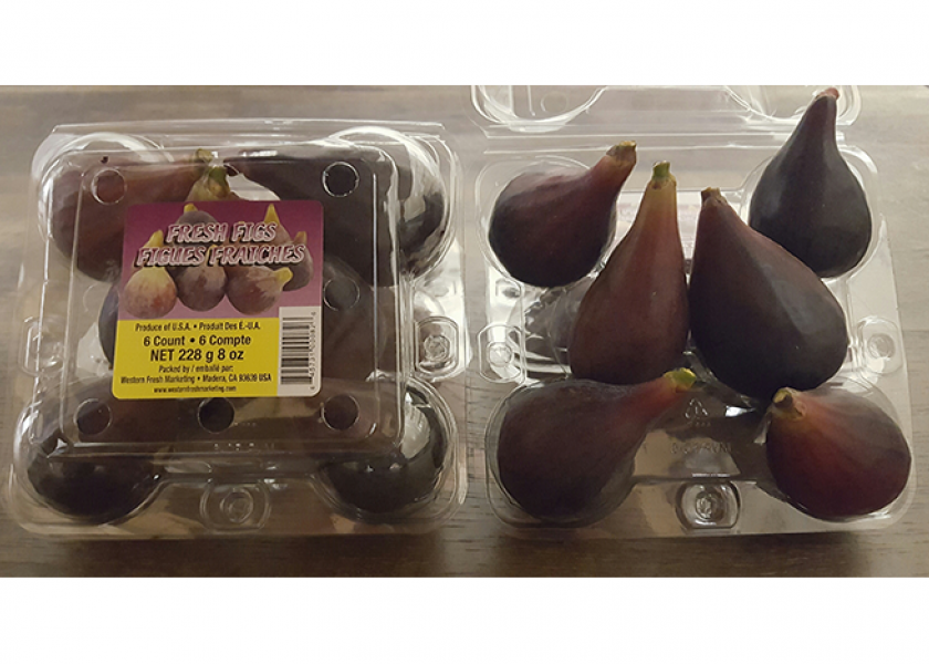 Western Fresh Marketing has a variety of pack options for its figs, including these six-count clamshells for black mission figs.