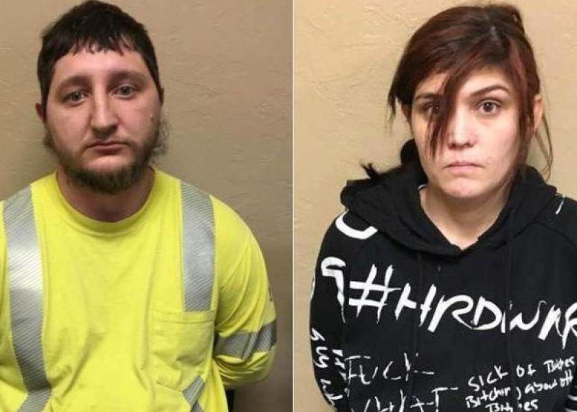 Anthony Francis Whittley and Jasmine A. Boone, both 27 of rural Labette County, Kansas, were arrested on Dec. 11 for stealing cattle from Kansas and attempting to sell them across state lines at the Oklahoma National Stockyards Co.