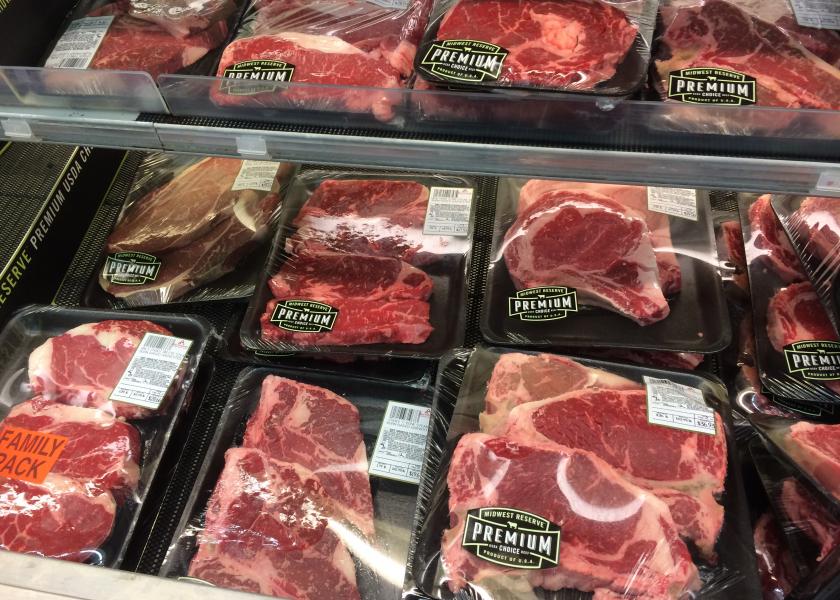 Beef at a grocery store. 