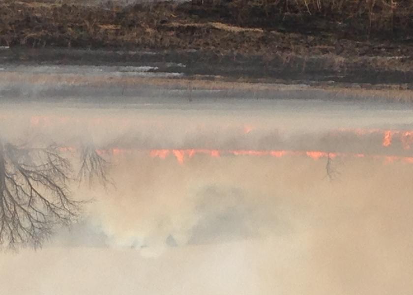 Spring burning in Kansas Flint Hills