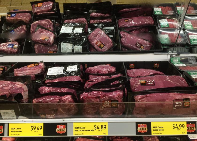 Beef in Cold Storage Tumbles